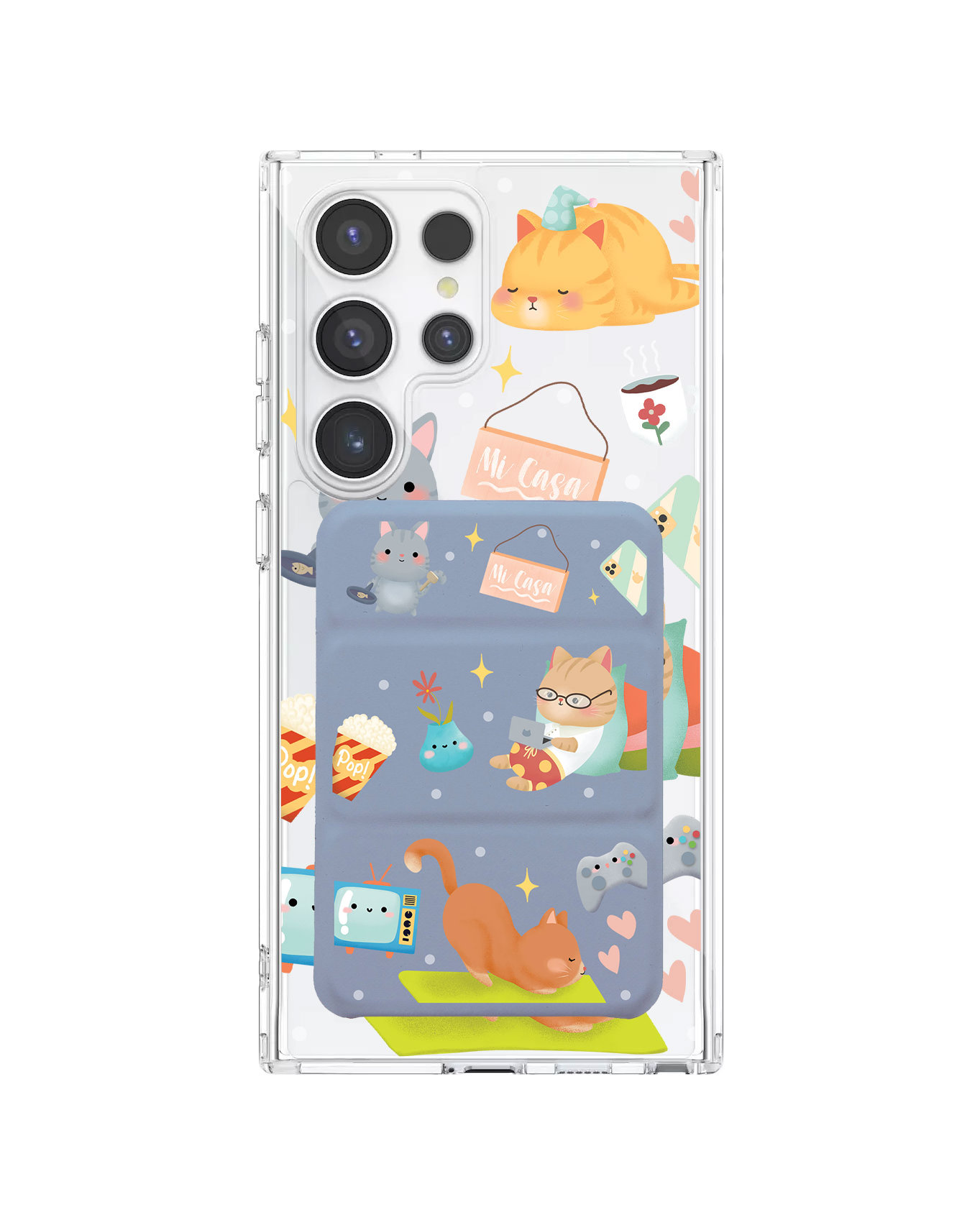 Android Magnetic Trifold Wallet Case - Stay Home