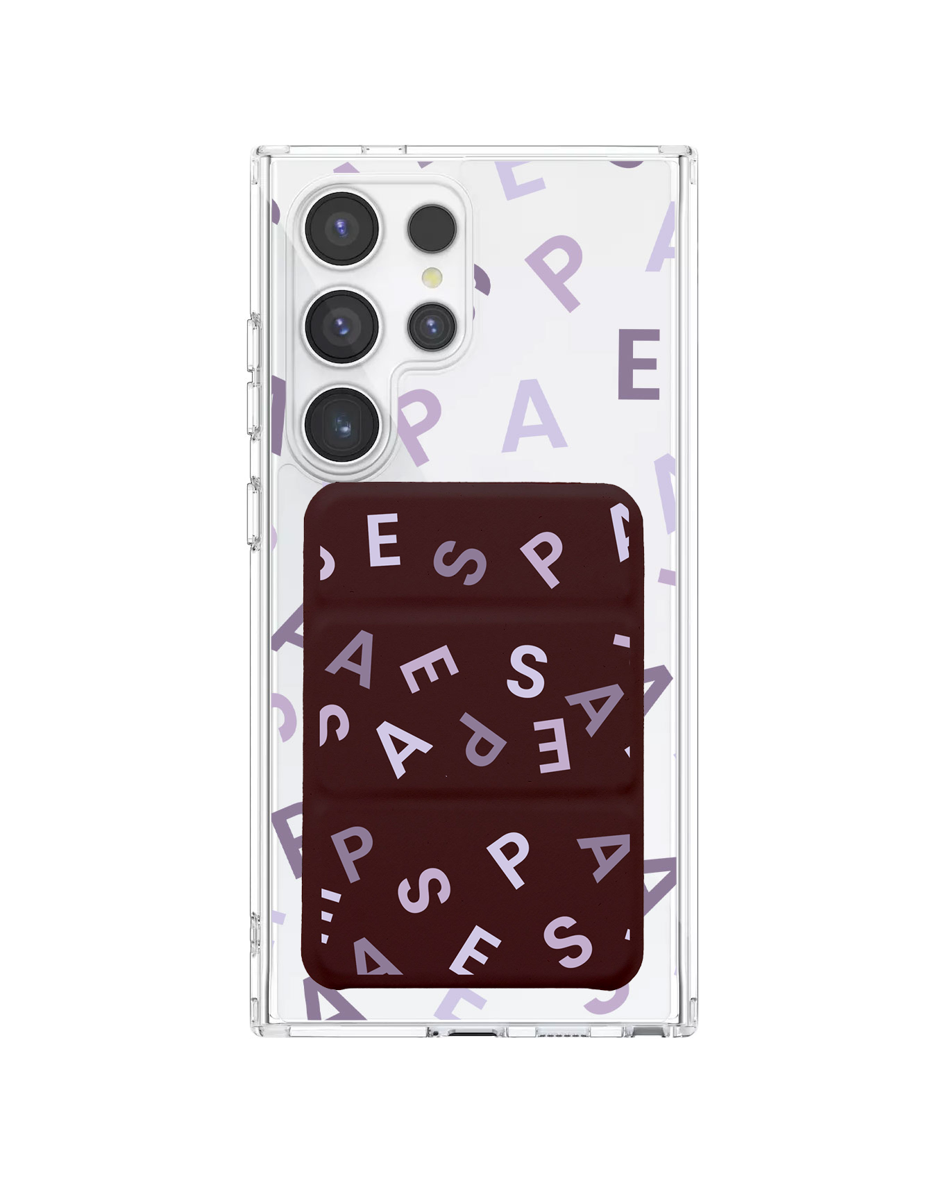 Android Magnetic Trifold Wallet Case - Aespa Monogram