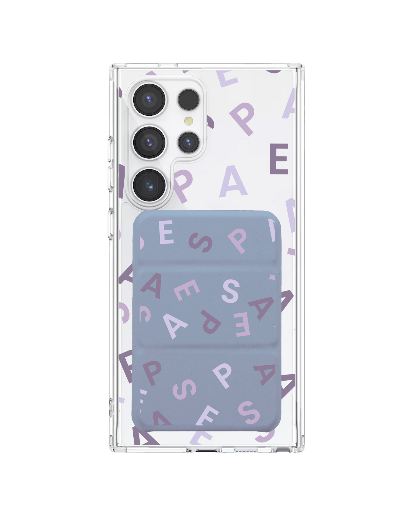 Android Magnetic Trifold Wallet Case - Aespa Monogram