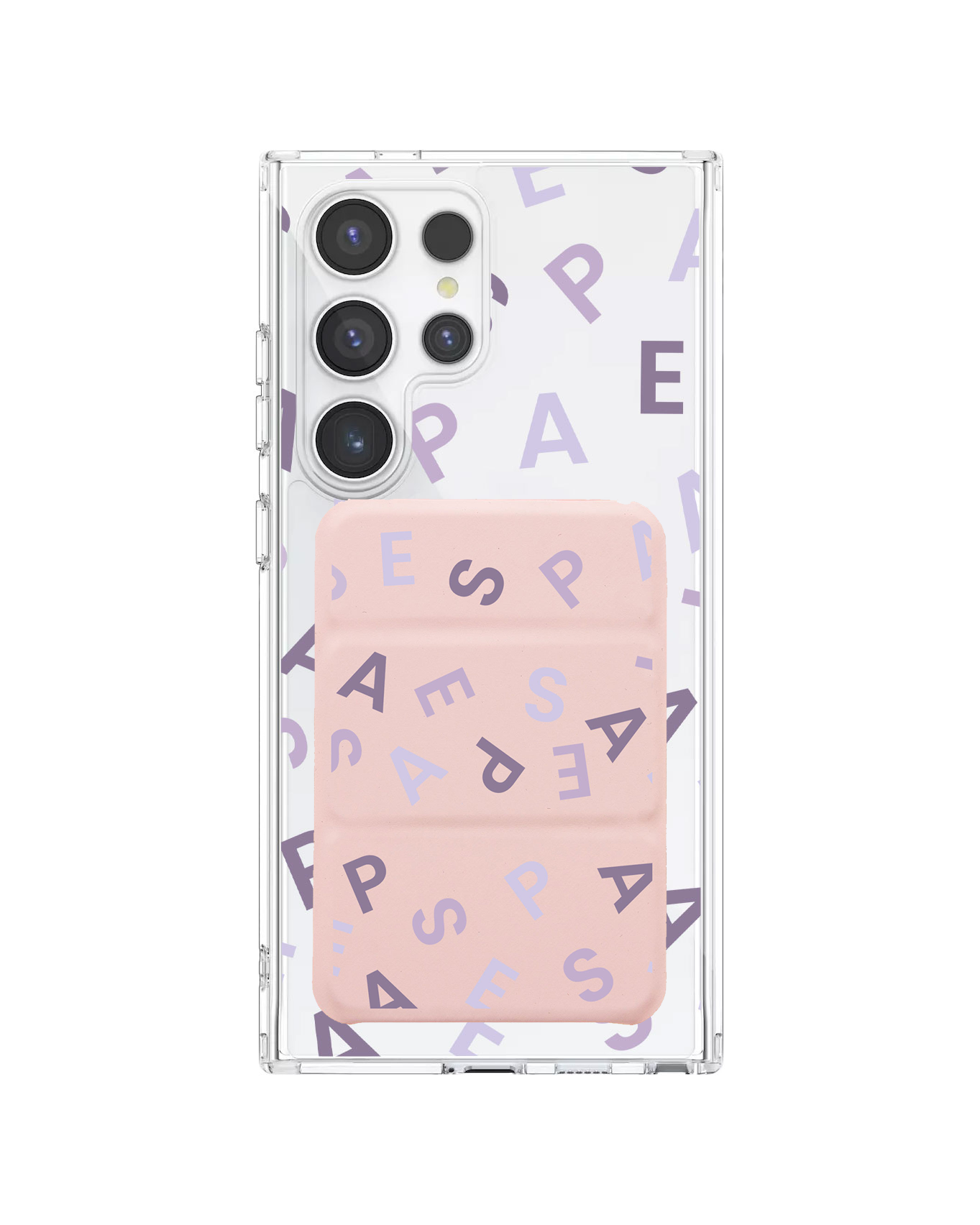 Android Magnetic Trifold Wallet Case - Aespa Monogram