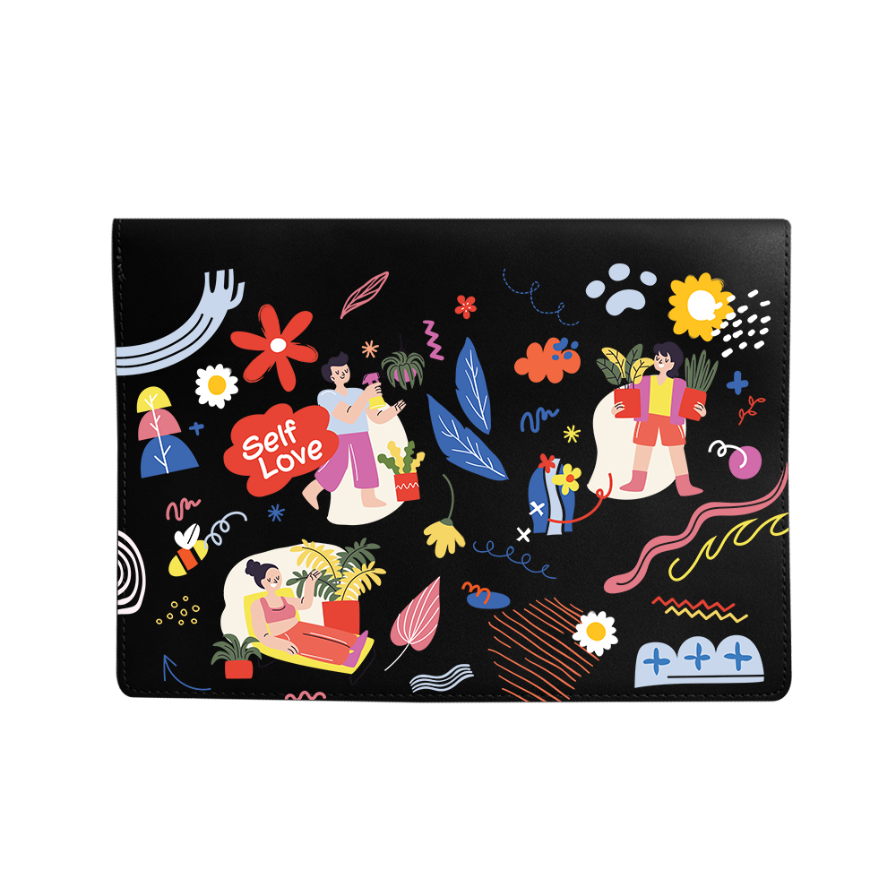 Vegan Leather Sleeve - Self Love Sticker Pack 1.0