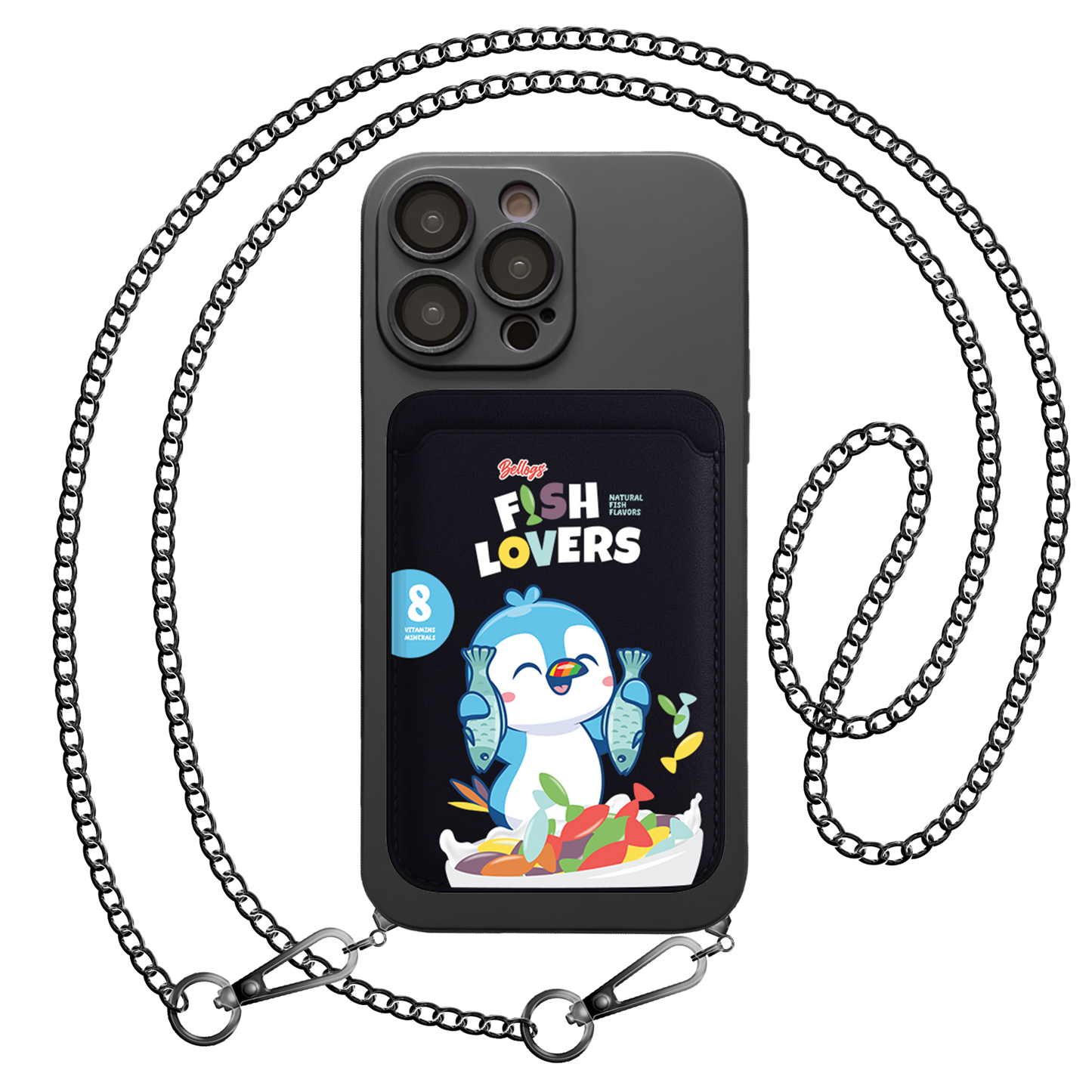 iPhone Magnetic Wallet Silicone Case - Fish Lovers
