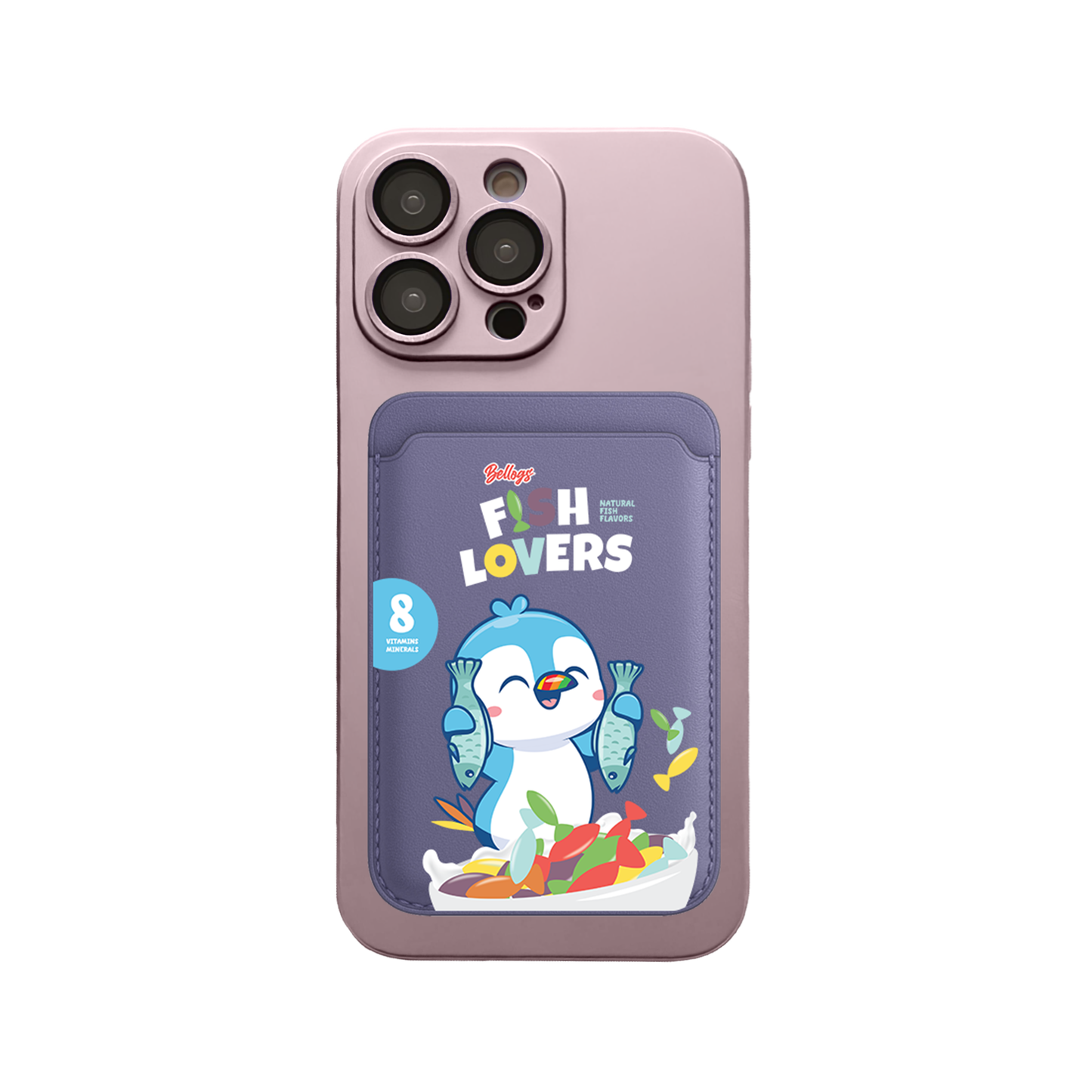 iPhone Magnetic Wallet Silicone Case - Fish Lovers