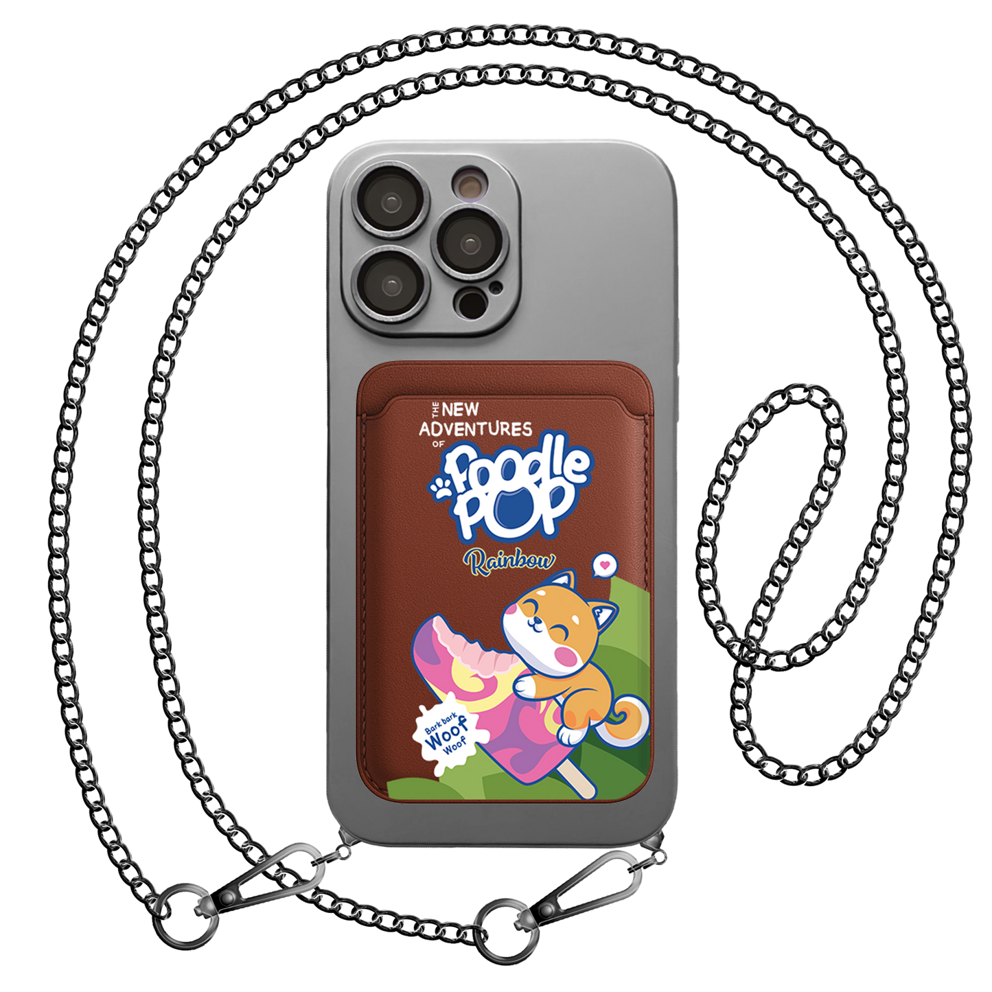 iPhone Magnetic Wallet Silicone Case - Poodle Pop