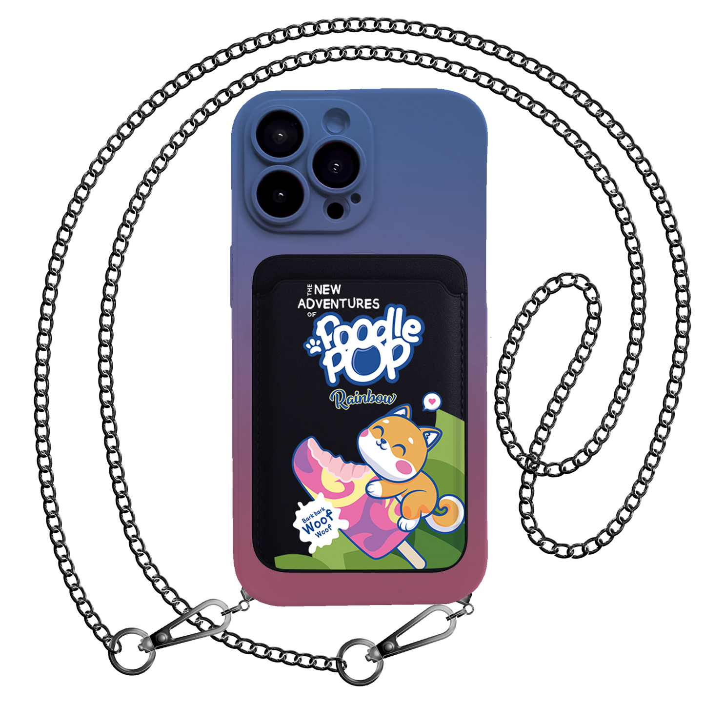 iPhone Magnetic Wallet Silicone Case - Poodle Pop