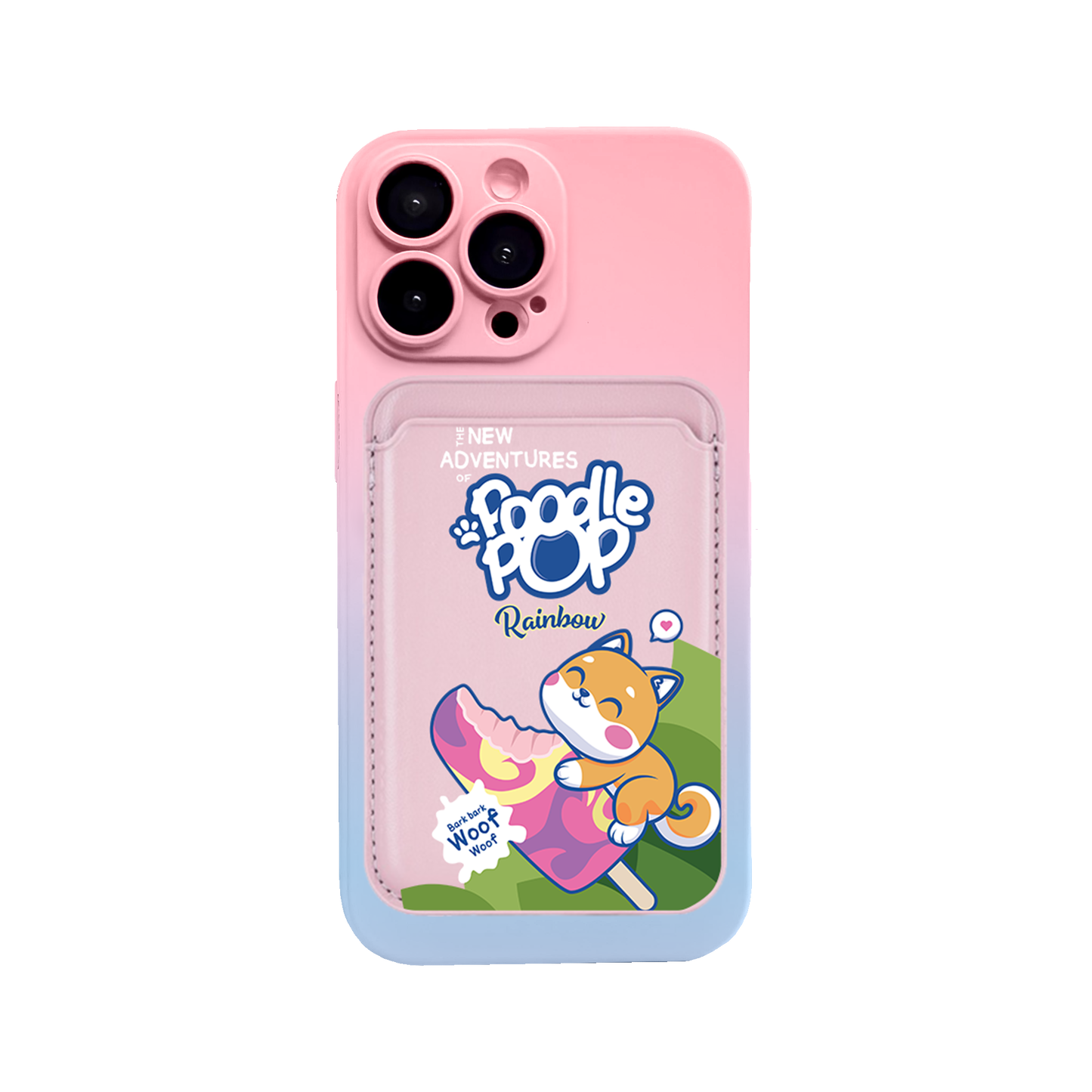 iPhone Magnetic Wallet Silicone Case - Poodle Pop