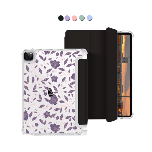 iPad Macaron Flip Cover - Sketchy Flower 4.0