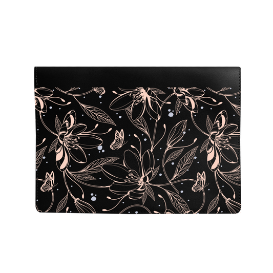 Vegan Leather Sleeve - Sketchy Flower & Butterfly 1.0