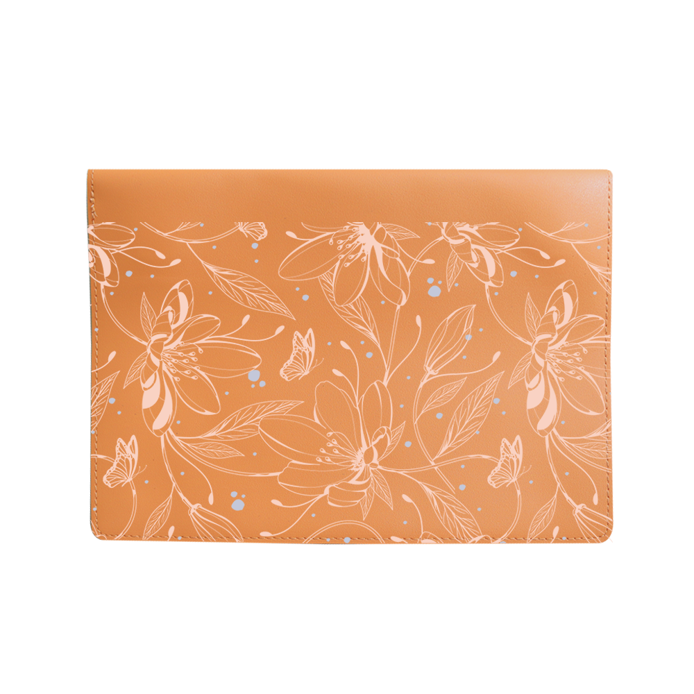 Vegan Leather Sleeve - Sketchy Flower & Butterfly 1.0