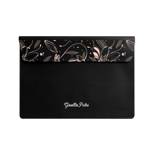 Vegan Leather Sleeve - Sketchy Flower & Butterfly 1.0