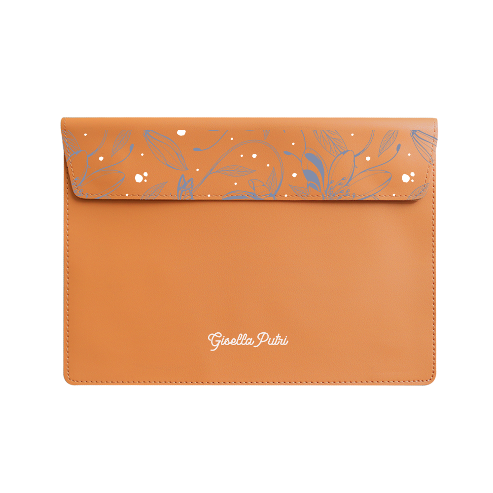Vegan Leather Sleeve - Sketchy Flower & Butterfly 2.0