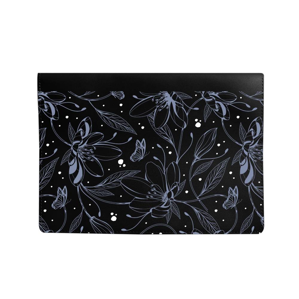 Vegan Leather Sleeve - Sketchy Flower & Butterfly 2.0