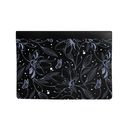 Vegan Leather Sleeve - Sketchy Flower & Butterfly 2.0