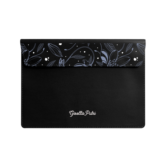 Vegan Leather Sleeve - Sketchy Flower & Butterfly 2.0