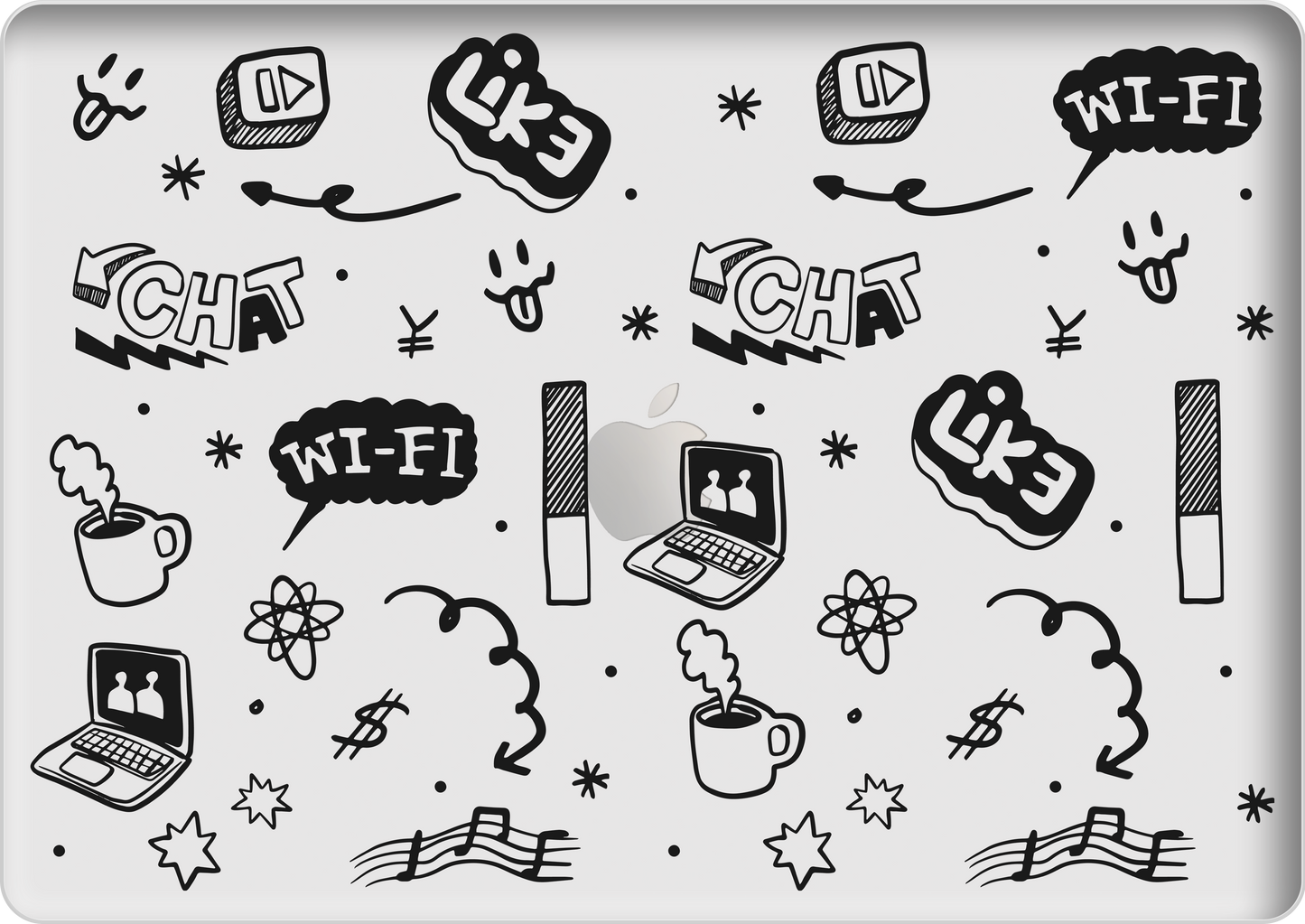 Macbook Snap Case - Social Black