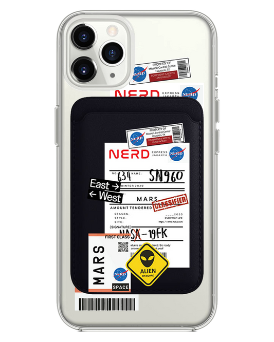 iPhone Magnetic Wallet Case - Ticket to Mars