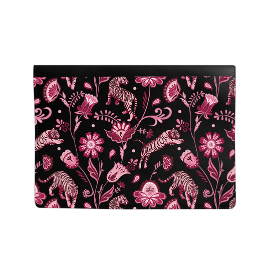 Vegan Leather Sleeve - Tiger & Floral 2.0
