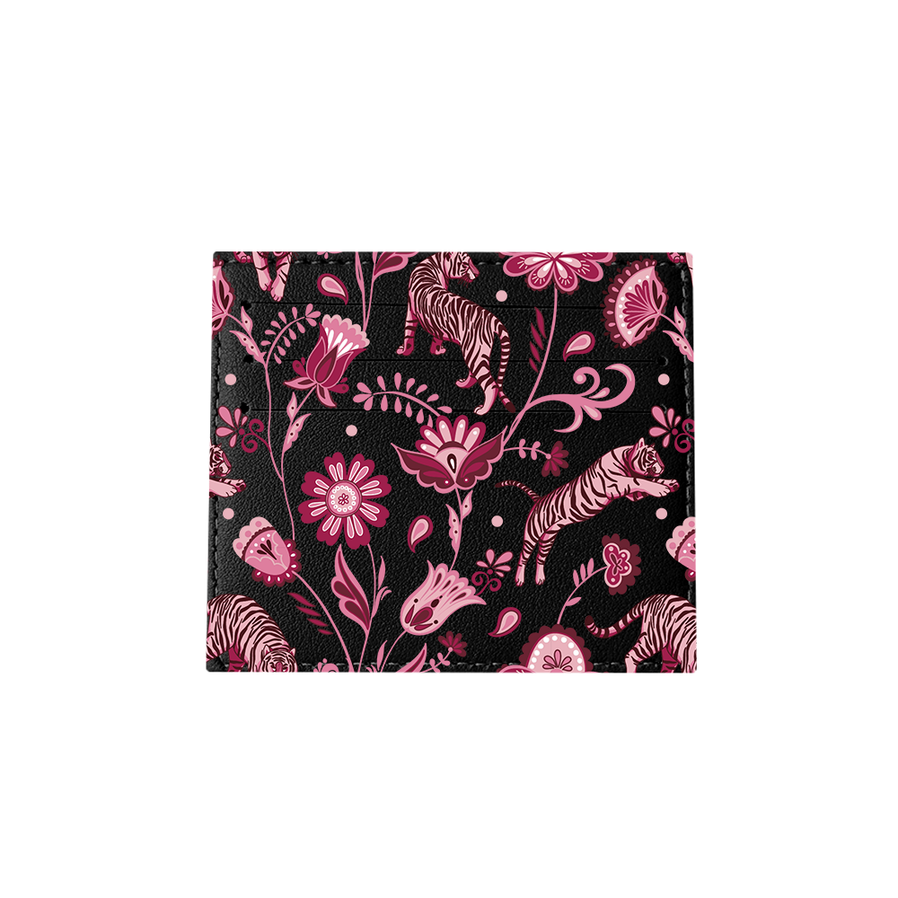 6 Slots Card Holder - Tiger & Floral 2.0