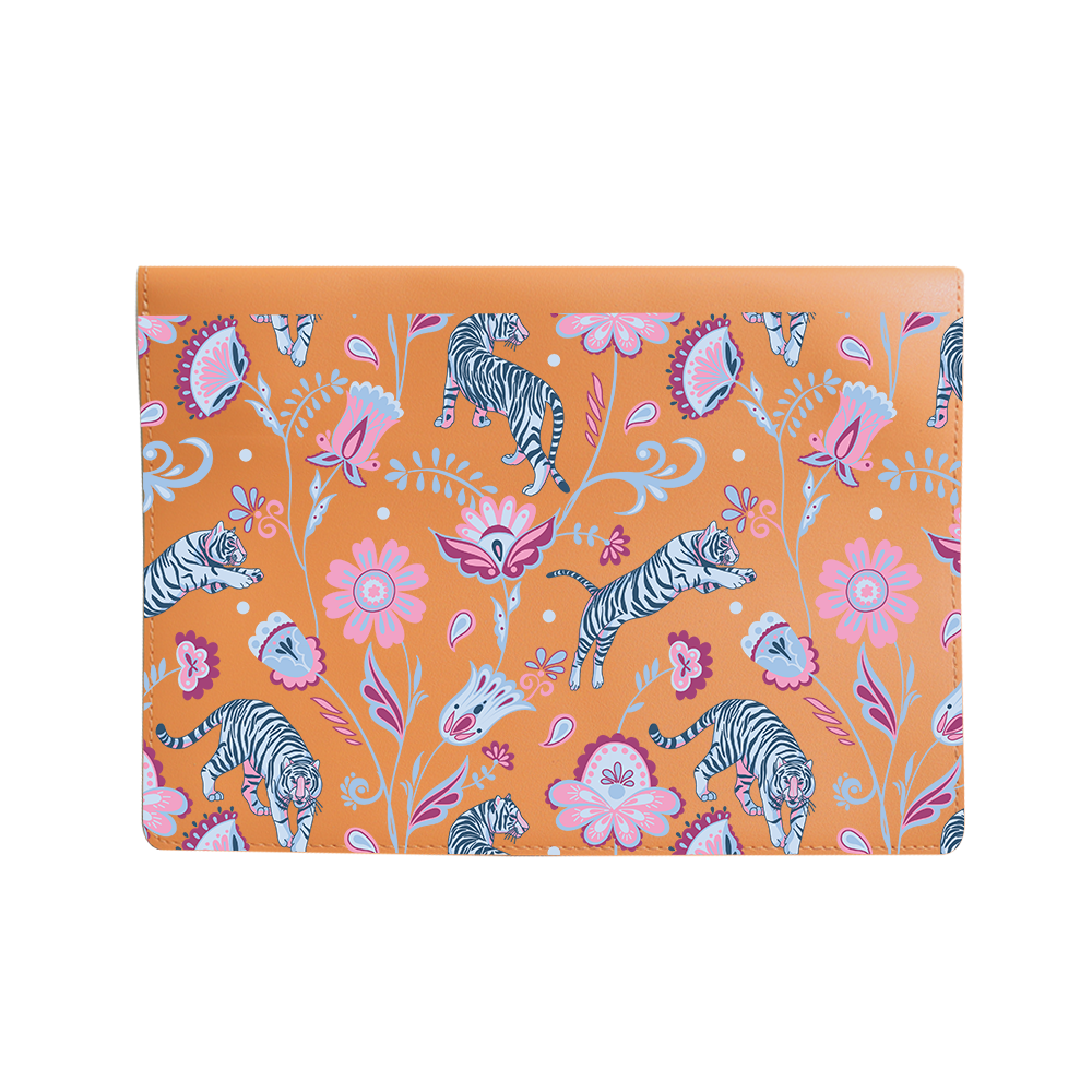Vegan Leather Sleeve - Tiger & Floral 3.0