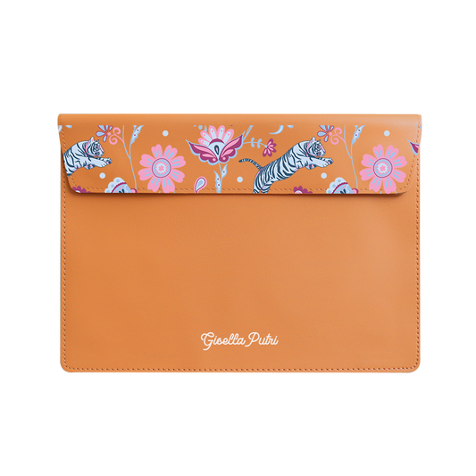 Vegan Leather Sleeve - Tiger & Floral 3.0