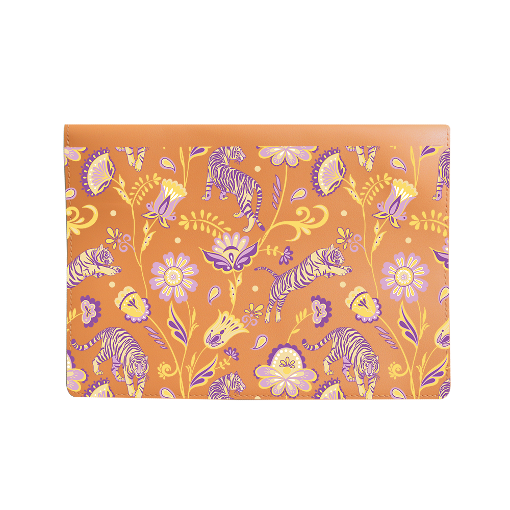 Vegan Leather Sleeve - Tiger & Floral 4.0