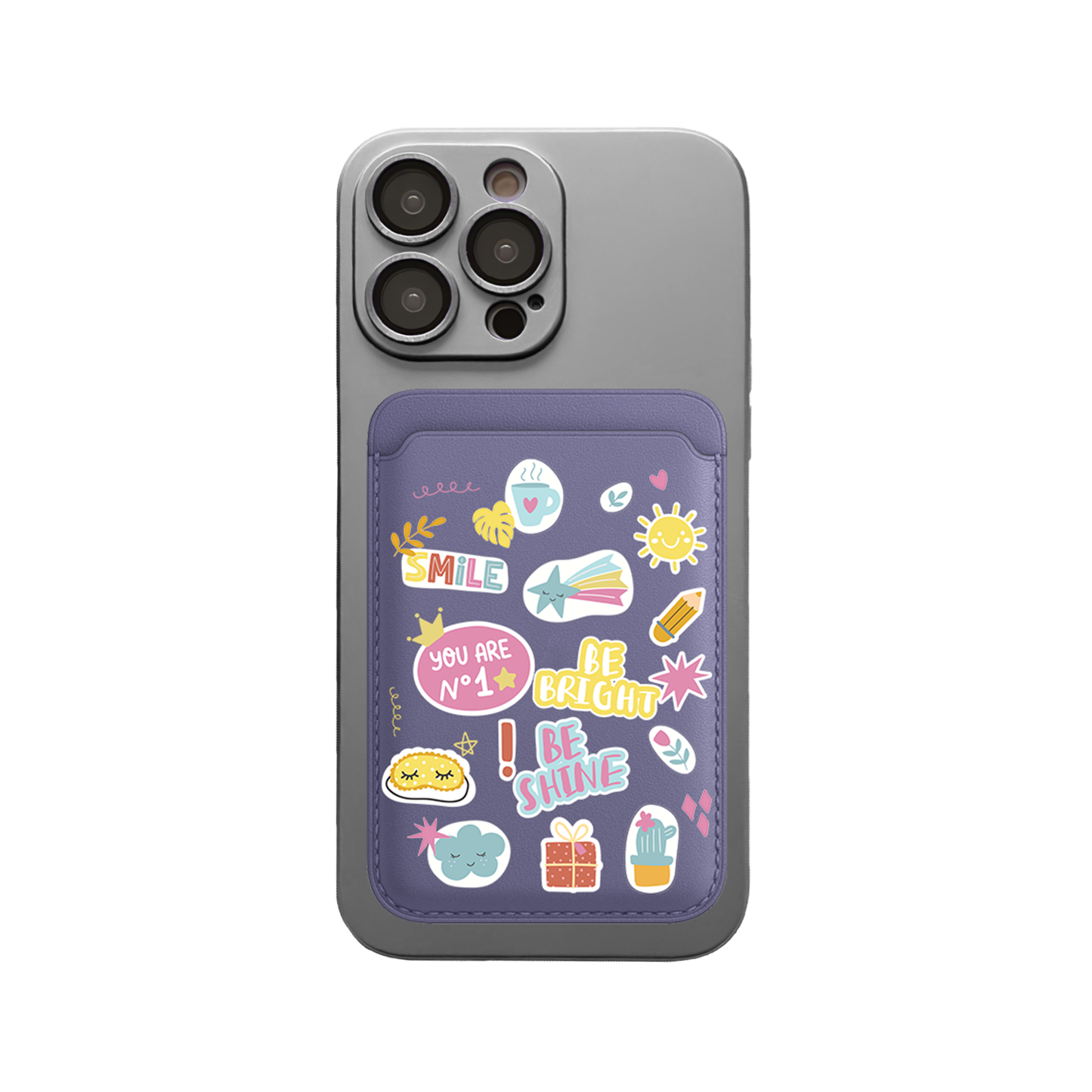 iPhone Magnetic Wallet Silicone Case - Self Love Sticker Pack 3.0
