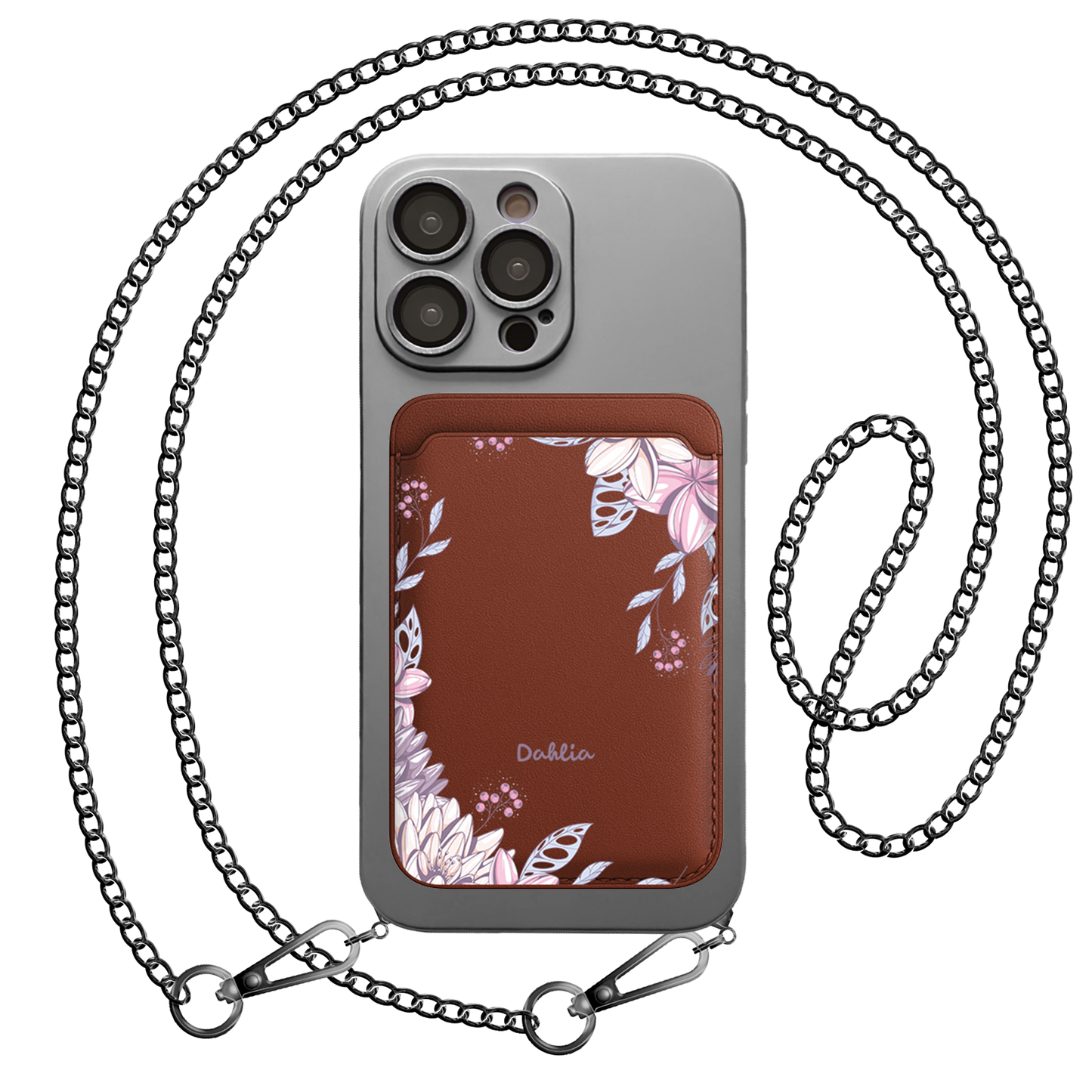 iPhone Magnetic Wallet Silicone Case - Dahlia