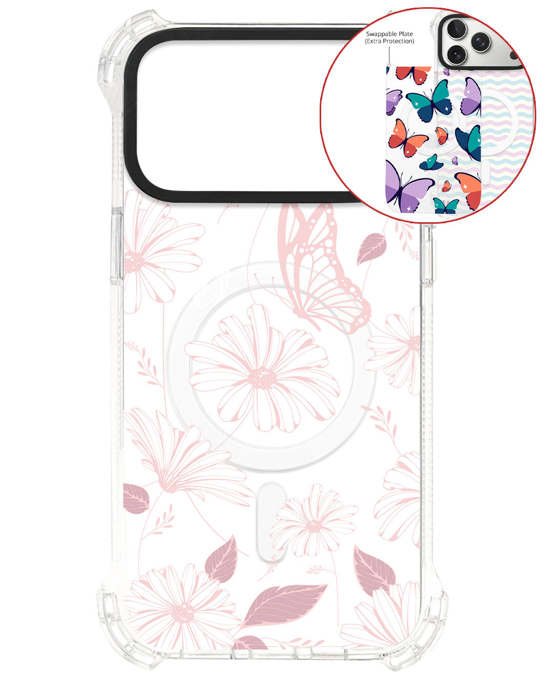 Magsafe Swappable Plate - Butterfly & Daisy
