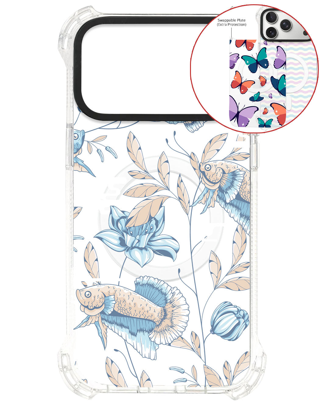 Magsafe Swappable Plate - Fish & Floral 4.0