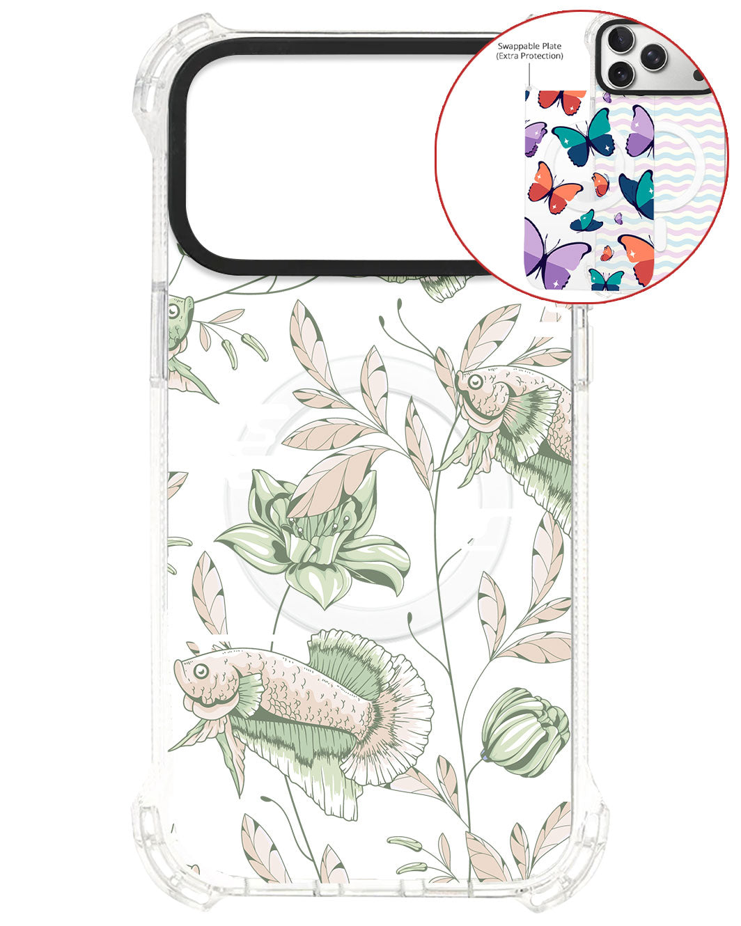 Magsafe Swappable Plate - Fish & Floral 6.0