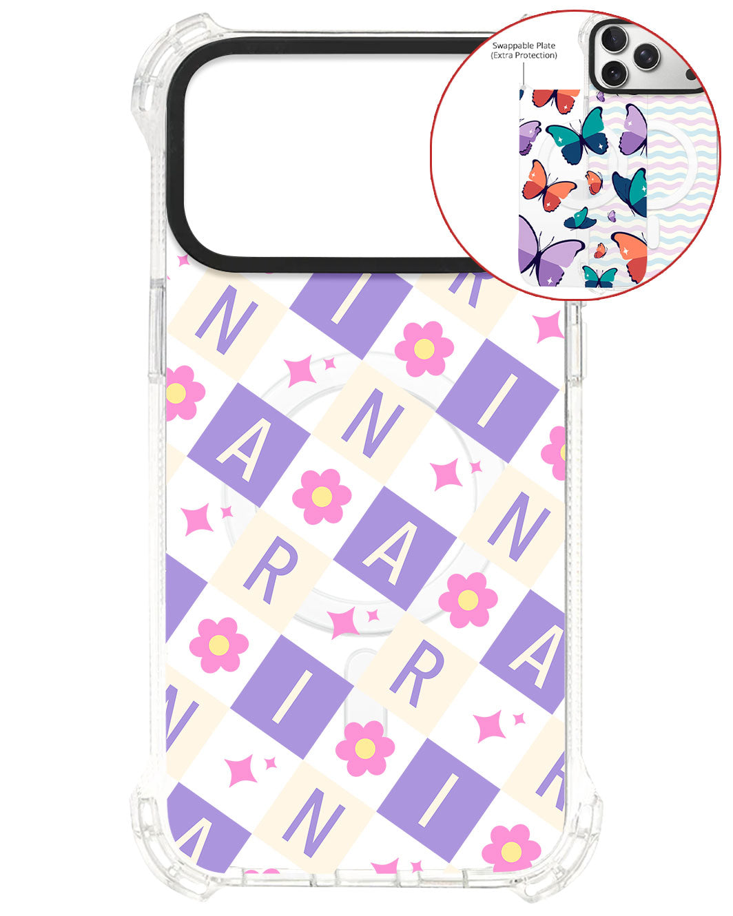 Magsafe Swappable Plate - CUSTOM MONOGRAM 3.0 Flower Grid 3.0