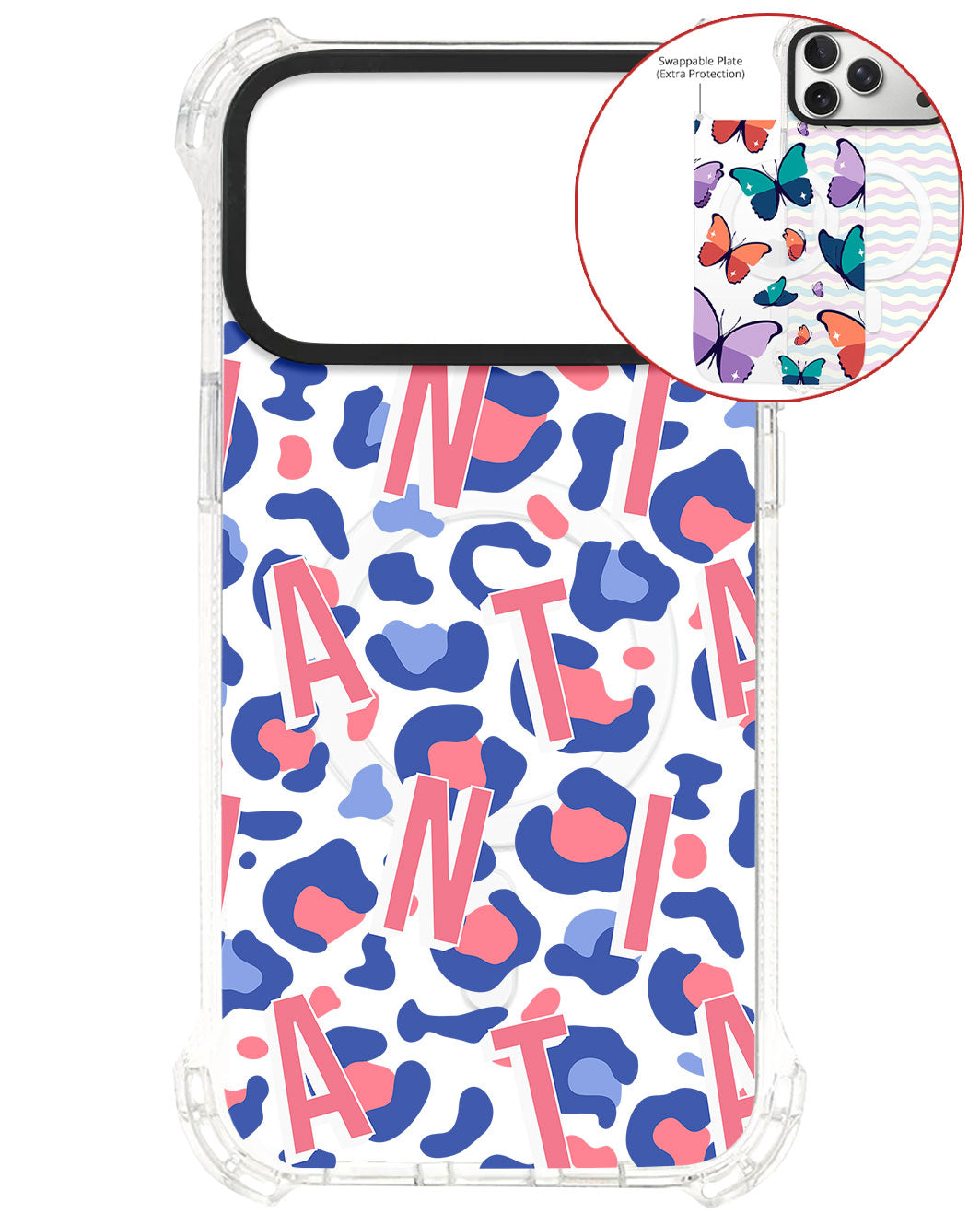 Magsafe Swappable Plate - CUSTOM MONOGRAM 3.0 Leopard 1.0