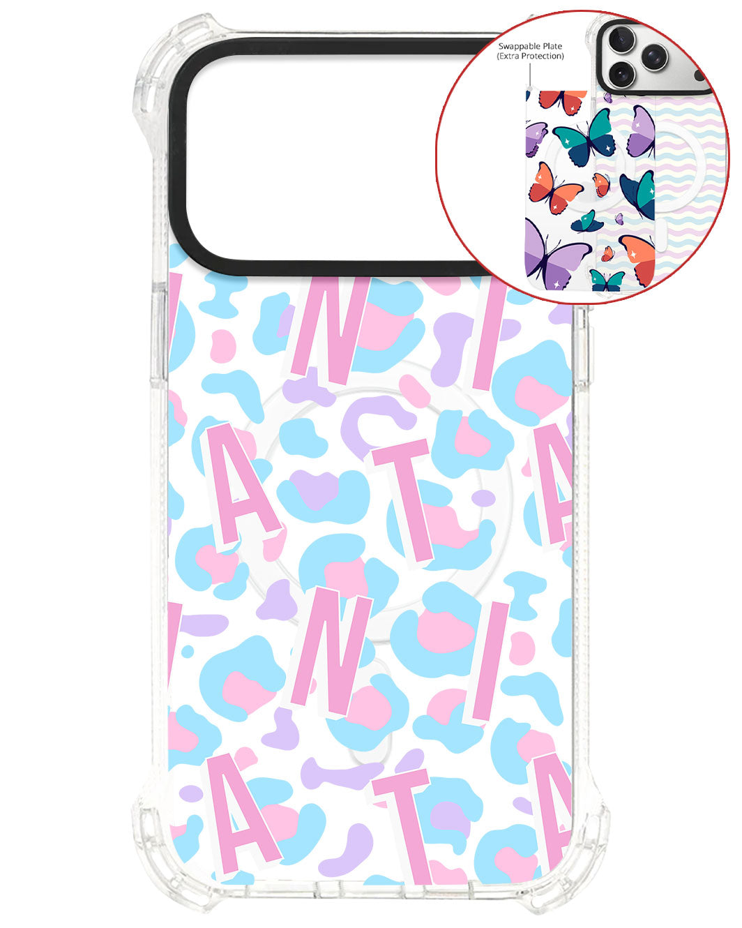 Magsafe Swappable Plate - CUSTOM MONOGRAM 3.0 Leopard 6.0