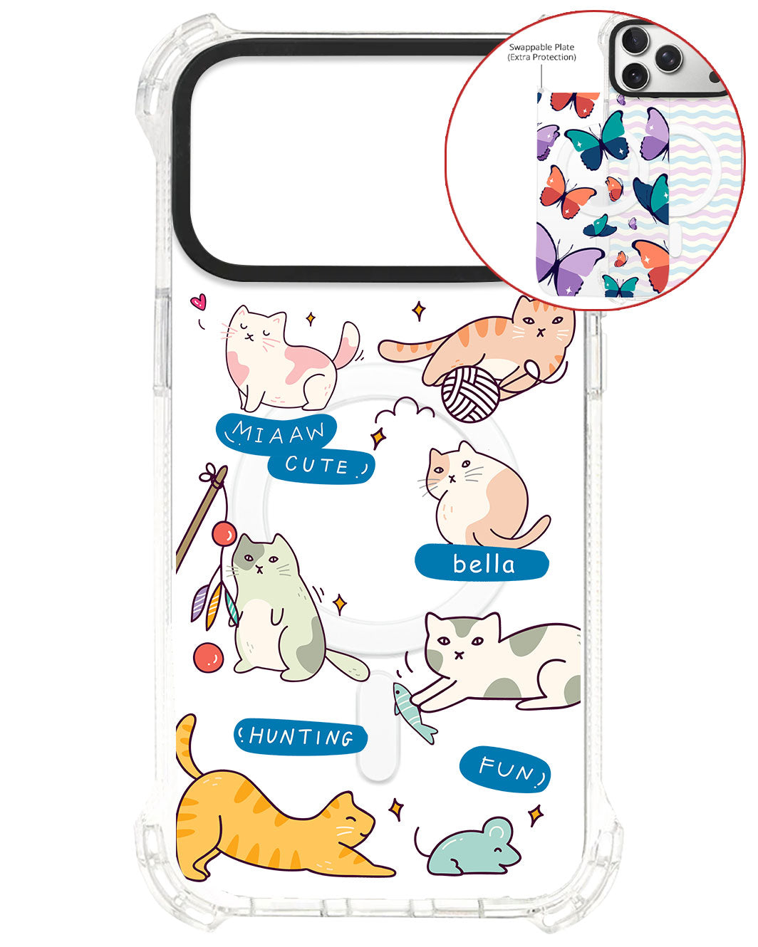 Magsafe Swappable Plate - Playful Cat 2.0