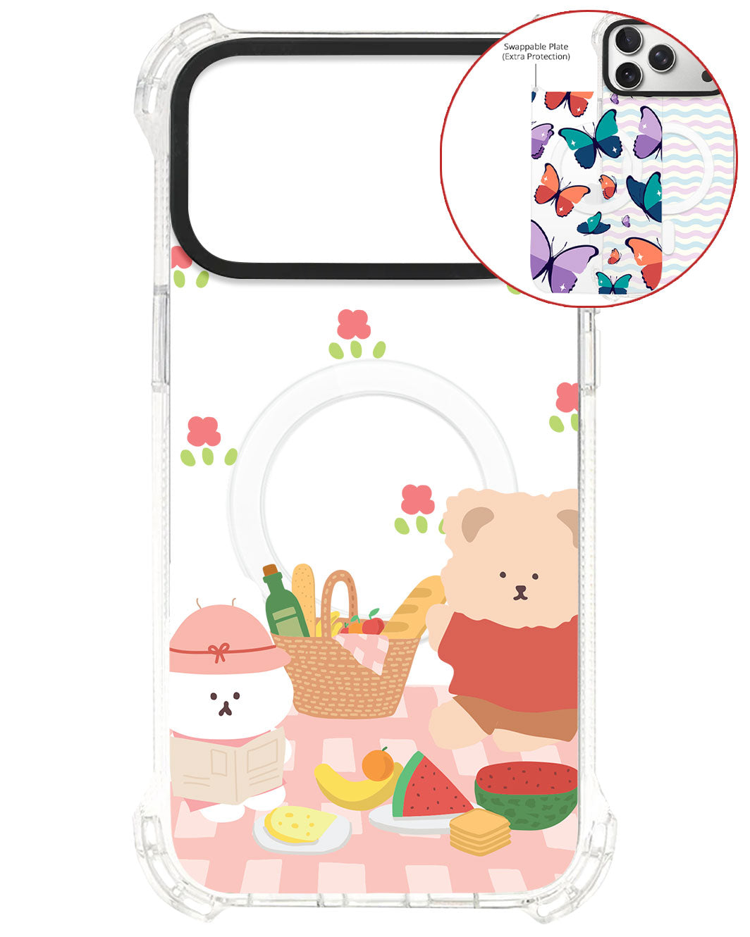 Magsafe Swappable Plate - Picnic Bear Pink