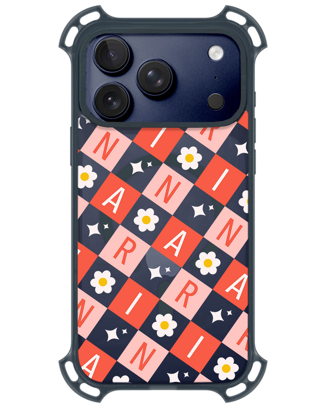 iPhone Ultimate Model-Z - CUSTOM MONOGRAM 3.0 Flower Grid 2.0