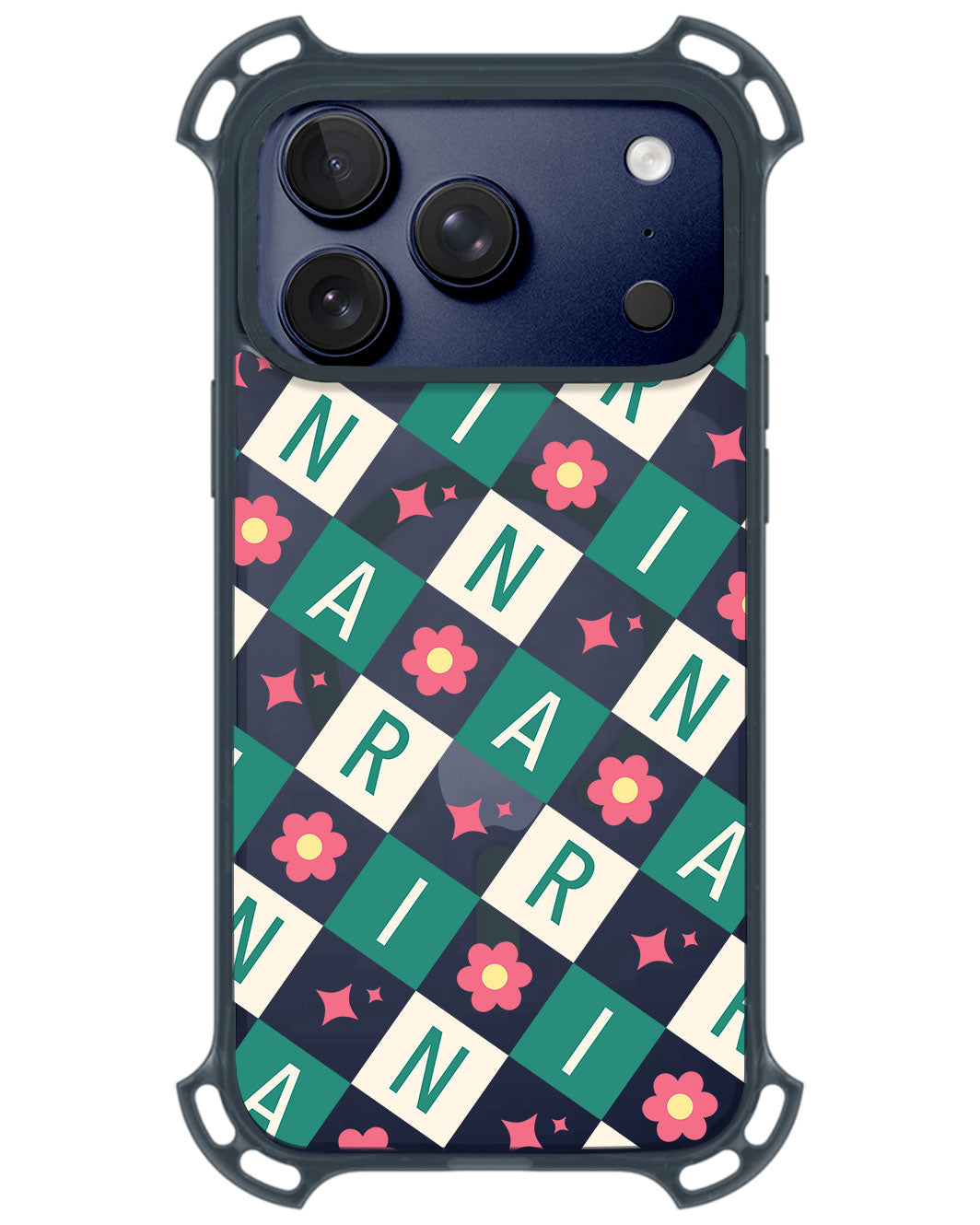iPhone Ultimate Model-Z - CUSTOM MONOGRAM 3.0 Flower Grid 4.0