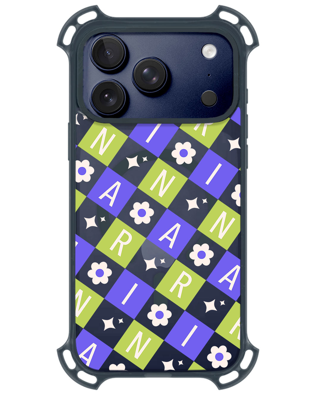 iPhone Ultimate Model-Z - CUSTOM MONOGRAM 3.0 Flower Grid 5.0