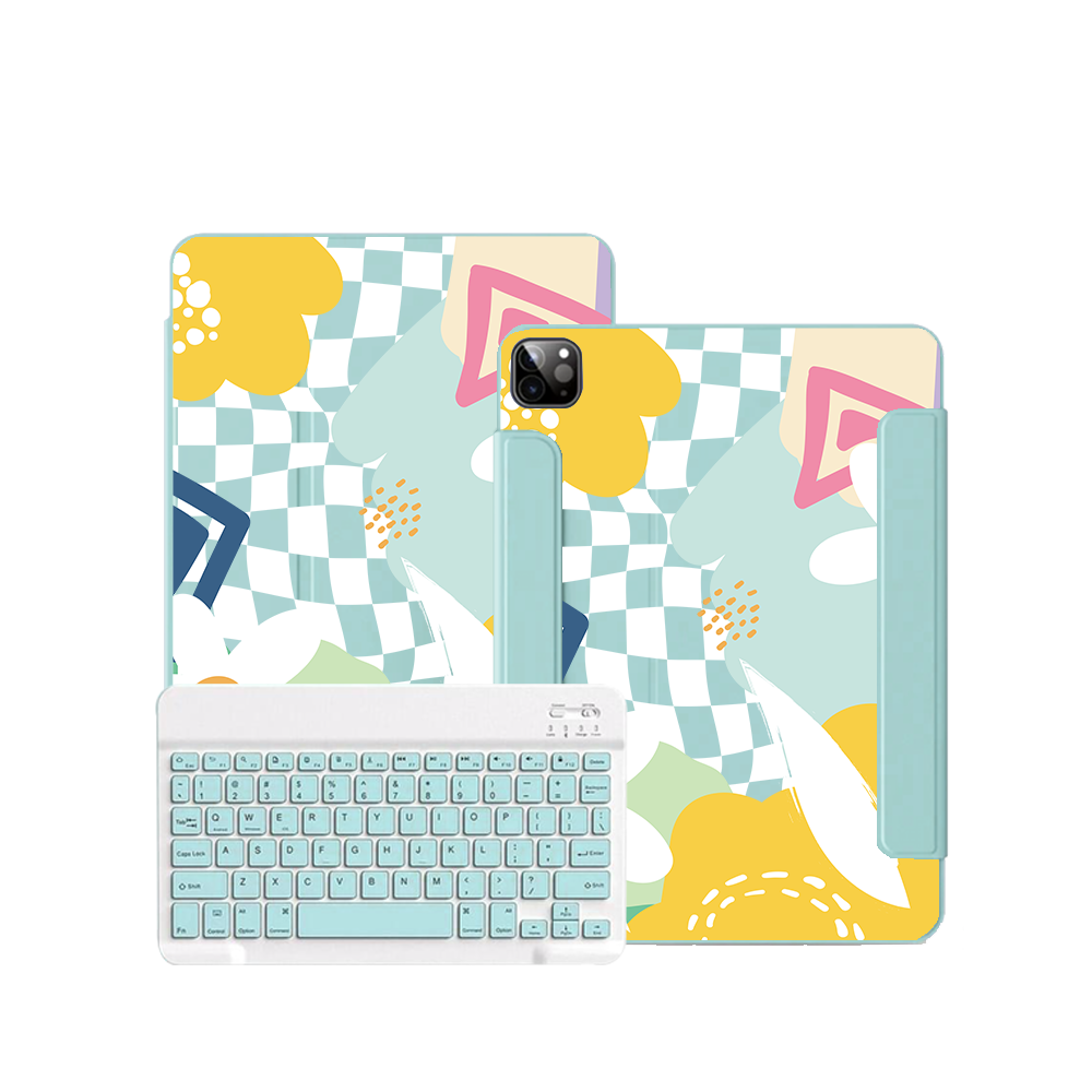 iPad / Android Tab Wireless Keyboard Flipcover - Abstract Flower 2.0
