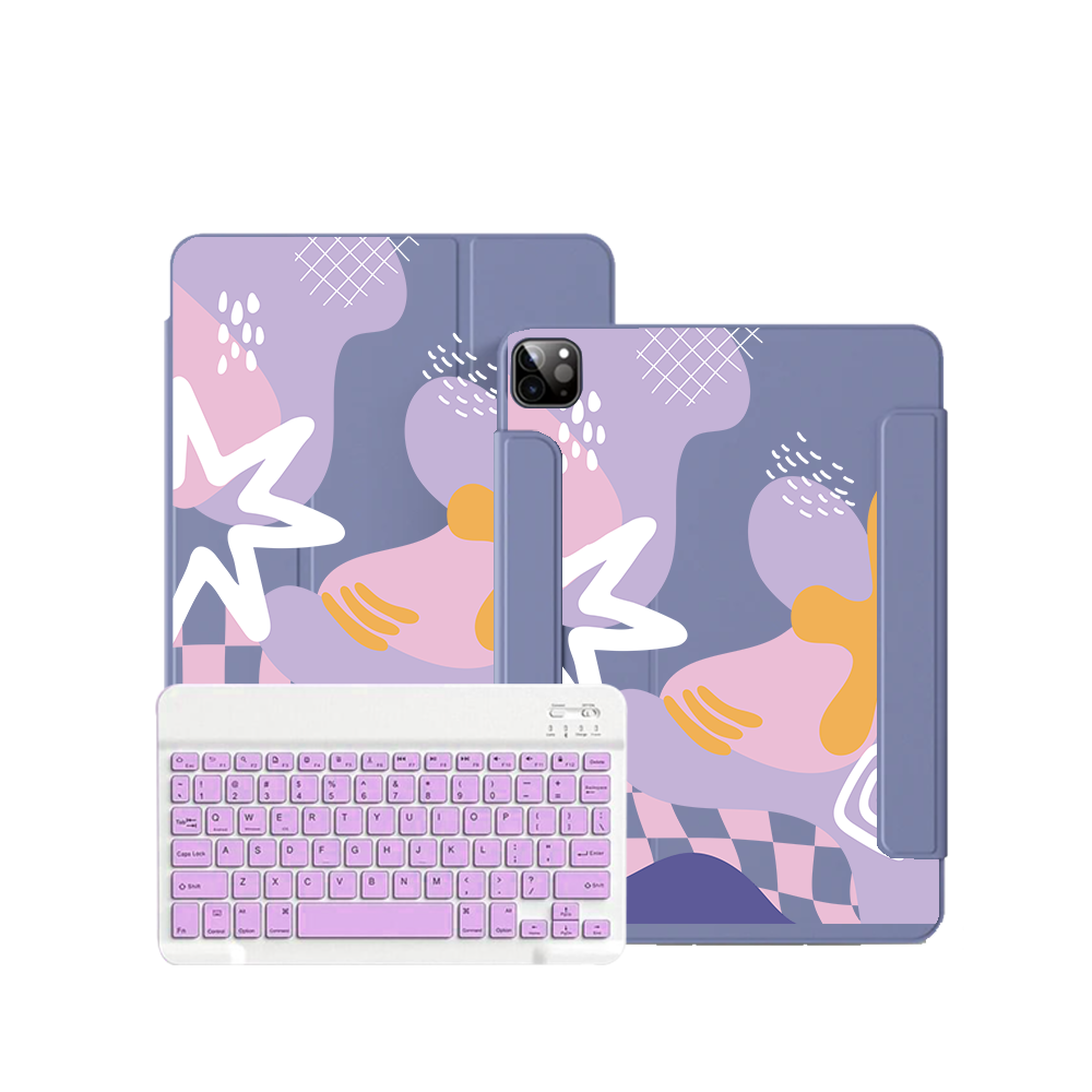 iPad / Android Tab Wireless Keyboard Flipcover - Abstract Flower 4.0