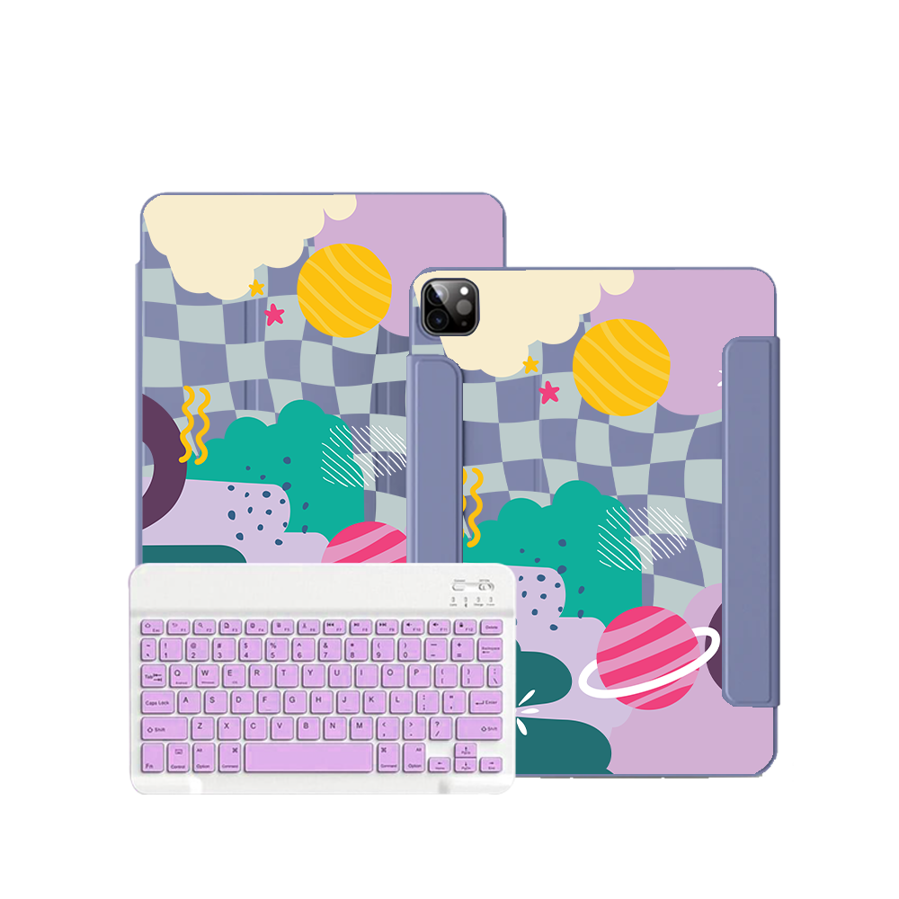iPad / Android Tab Wireless Keyboard Flipcover - Abstract Planet 3.0