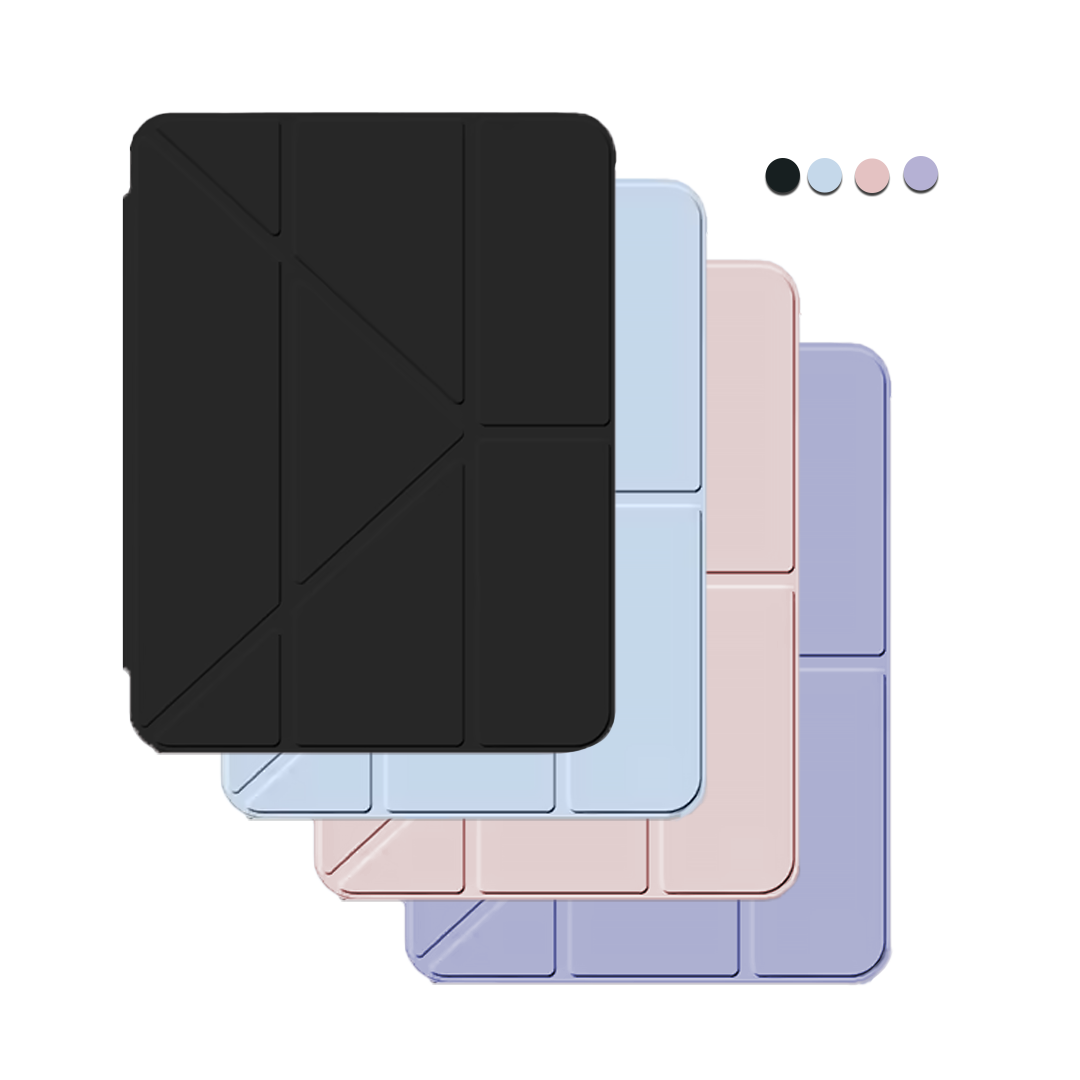 iPad Y-Fold Flip Cover - Face Grid Black Polaroid