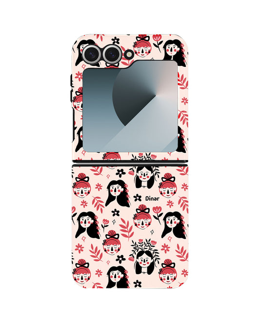 Android Flip Rearguard Defender - Flowery Faces