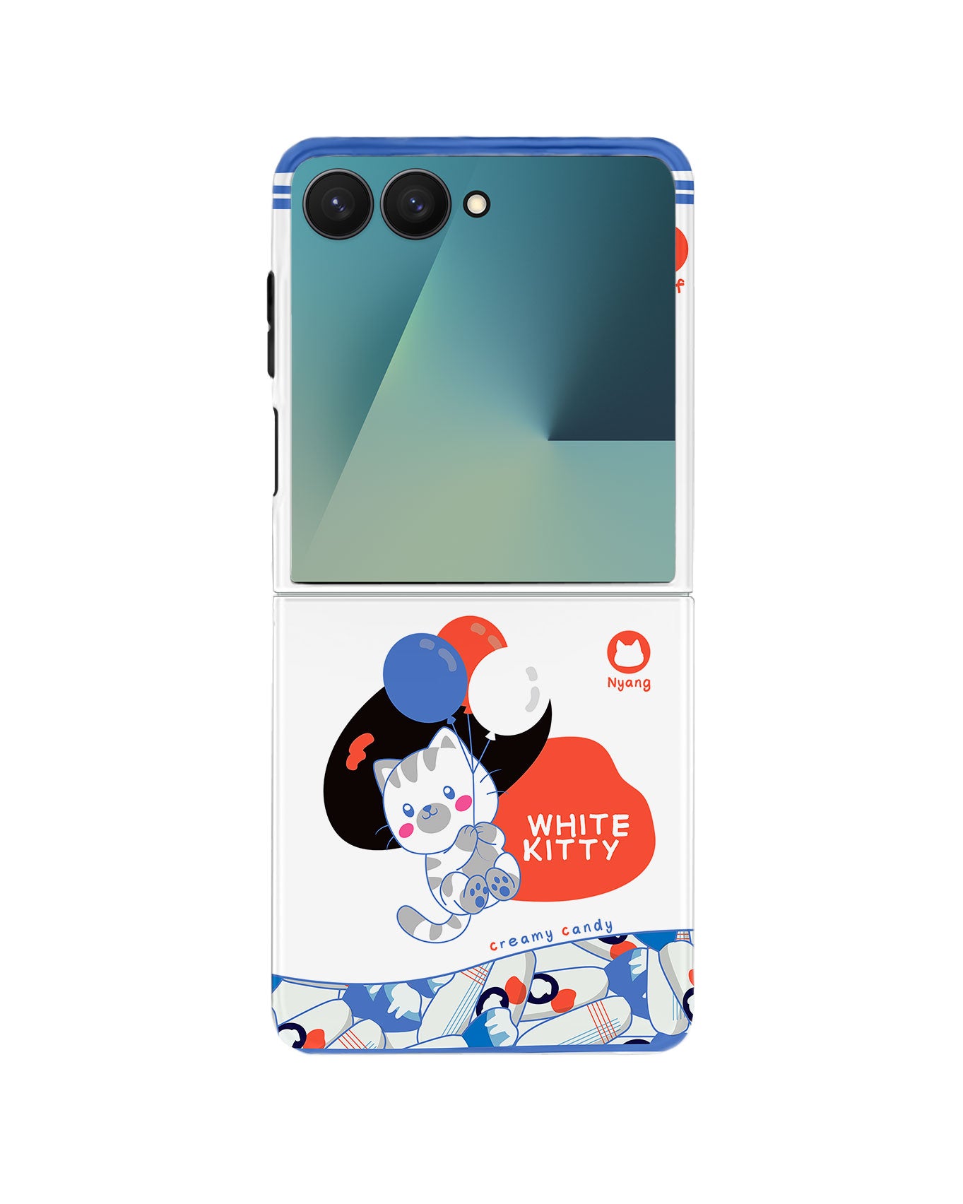 Android Flip Rearguard Defender - White Kitty