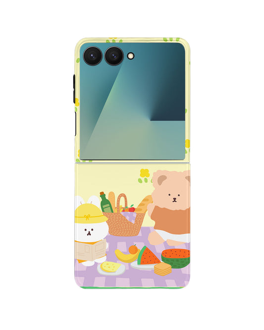 Android Flip Rearguard Defender - Picnic Bear Lilac