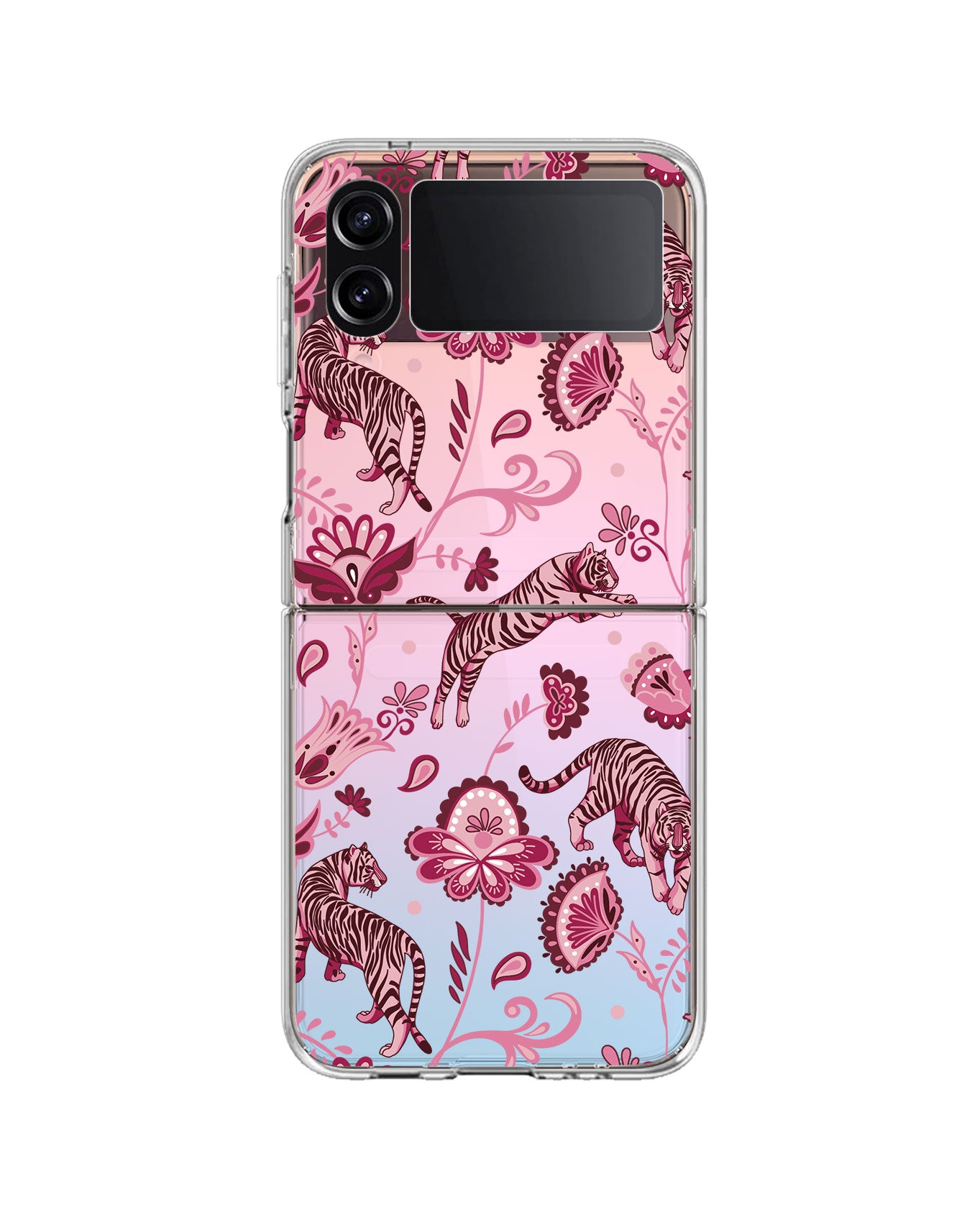 Android Flip / Fold Rearguard Holo - Tiger & Floral 2.0