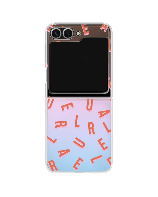 Android Flip / Fold Rearguard Holo - CUSTOM MONOGRAM 1.0 Coral