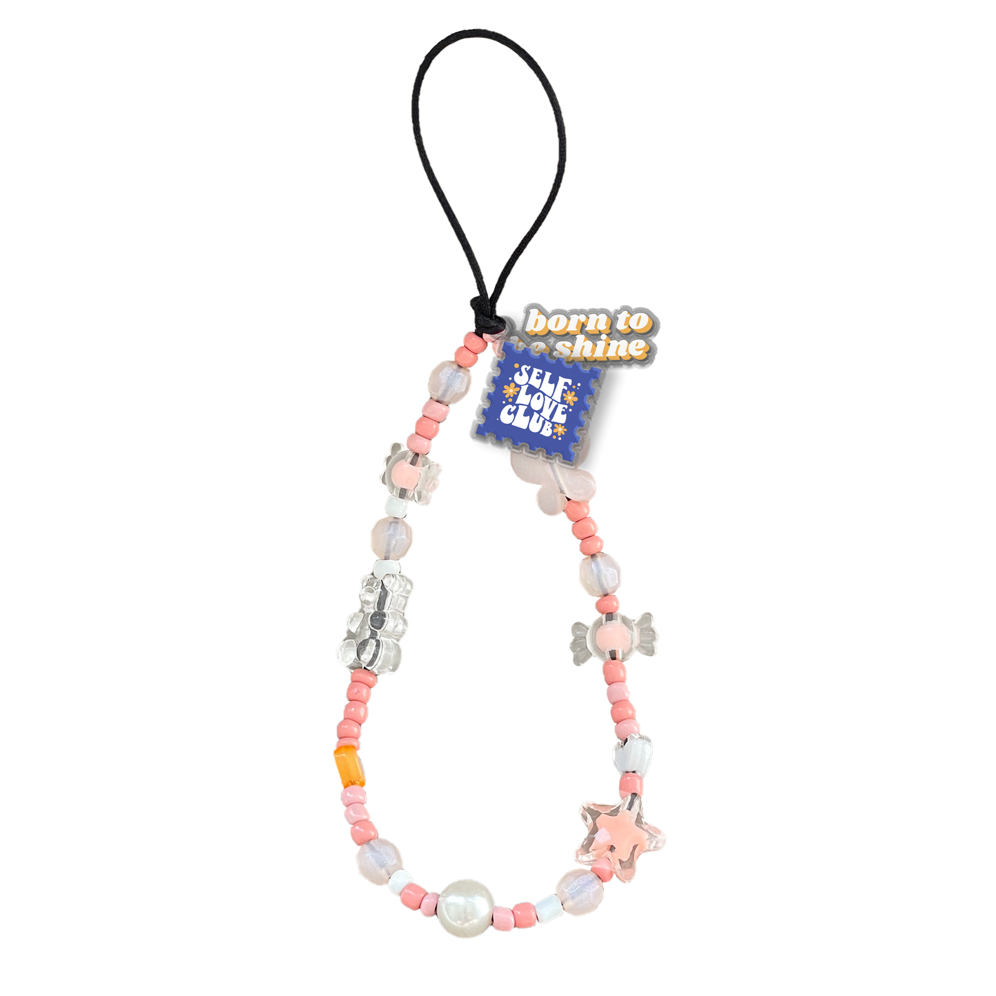 Beaded Strap with Acrylic Charm - Abstract Quotes 7.0