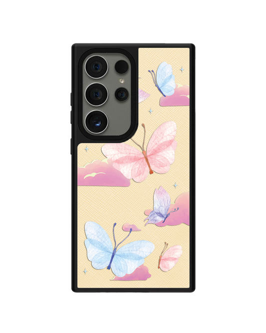 Android Leather Grip - Butterfly & Clouds
