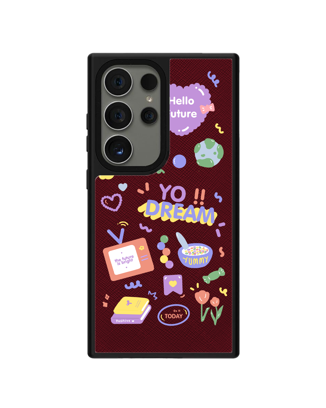 Android Leather Grip - Hello Future